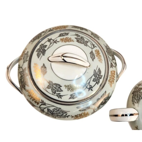 Mid-Century Noritake (5487) Silvine Creamer & Sugar - Picture 4 of 7